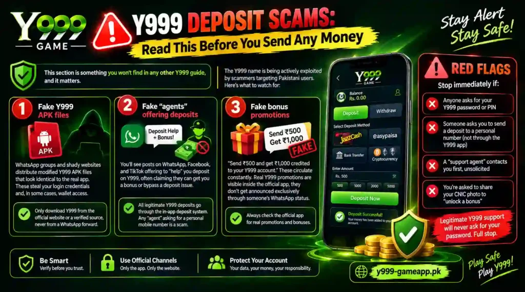 Y999 Deposit Scams